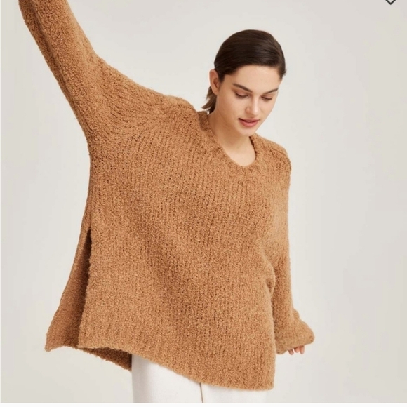 nap Loungewear Sweaters - Nap Loungewear Plush Calvera women's soft teddy cozy oversized sweater Sz S